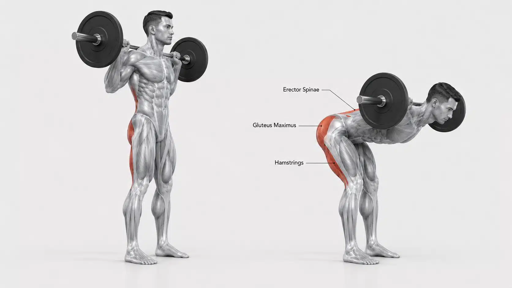The figures performing an eccentric GHD hamstring exercise on a machine in a gym.
